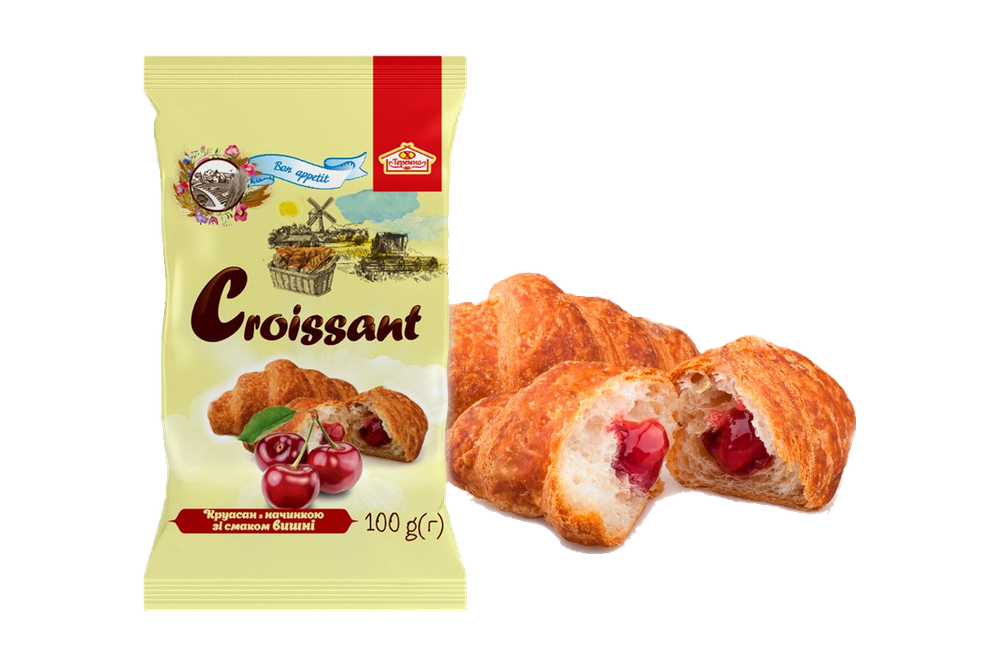 Круасани з начинкою (зі смаком вишні)