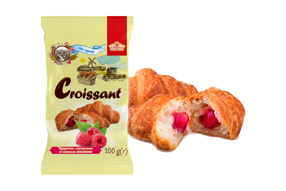 Круасани з начинкою (зі смаком малини)