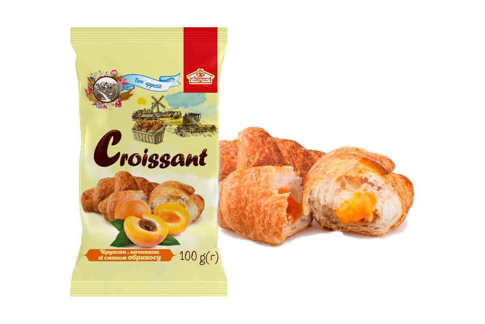 Круасани з начинкою (зі смаком абрикосу)